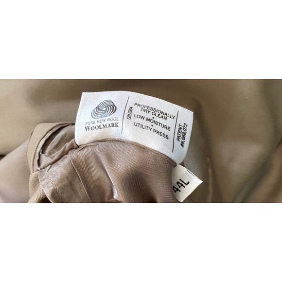 Hart Schaffner Marx 44L 38x29 Beige Plaid Gold Trumpeter Mens Jacket Pants Suit - Picture 12 of 13